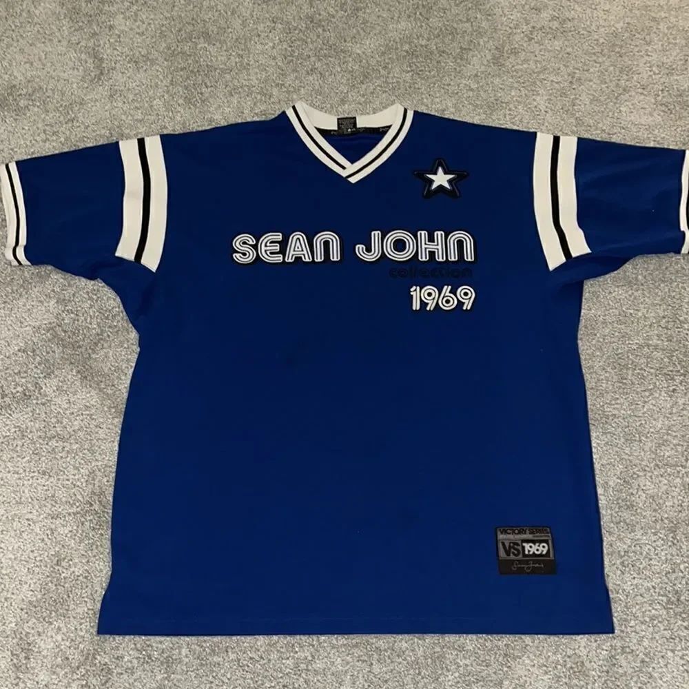 Vintage Sean John 1969 Victory series Dallas Cowboys colors football jersey 3XB